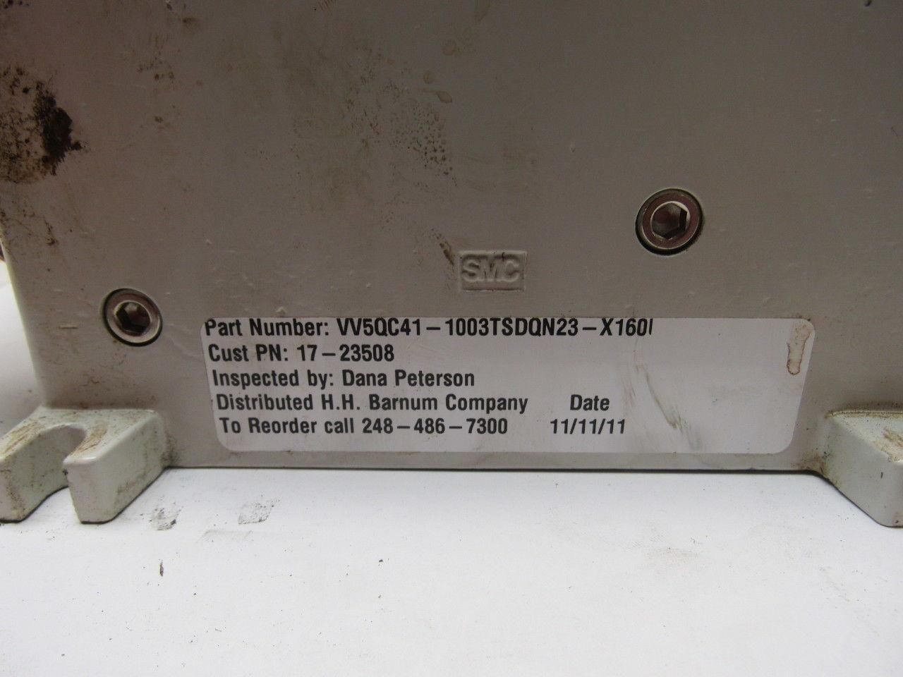 SMC VV5QC41-1003TSDQN23-X160I Pneumatic Valve Manifold Assembly W/EX250 Input