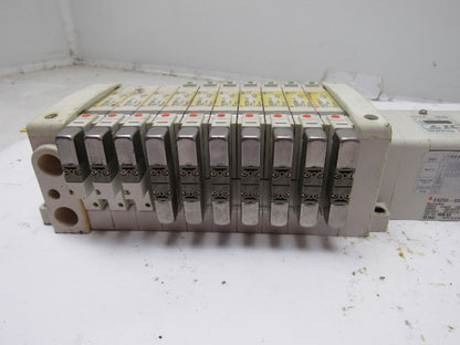 SMC VV5QC21-10N9SDQN23-X160O Pneumatic Valve Manifold Assembly W/EX250 Input