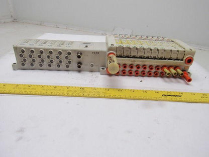 SMC VV5QC21-10N9SDQN23-X160O Pneumatic Valve Manifold Assembly W/EX250 Input