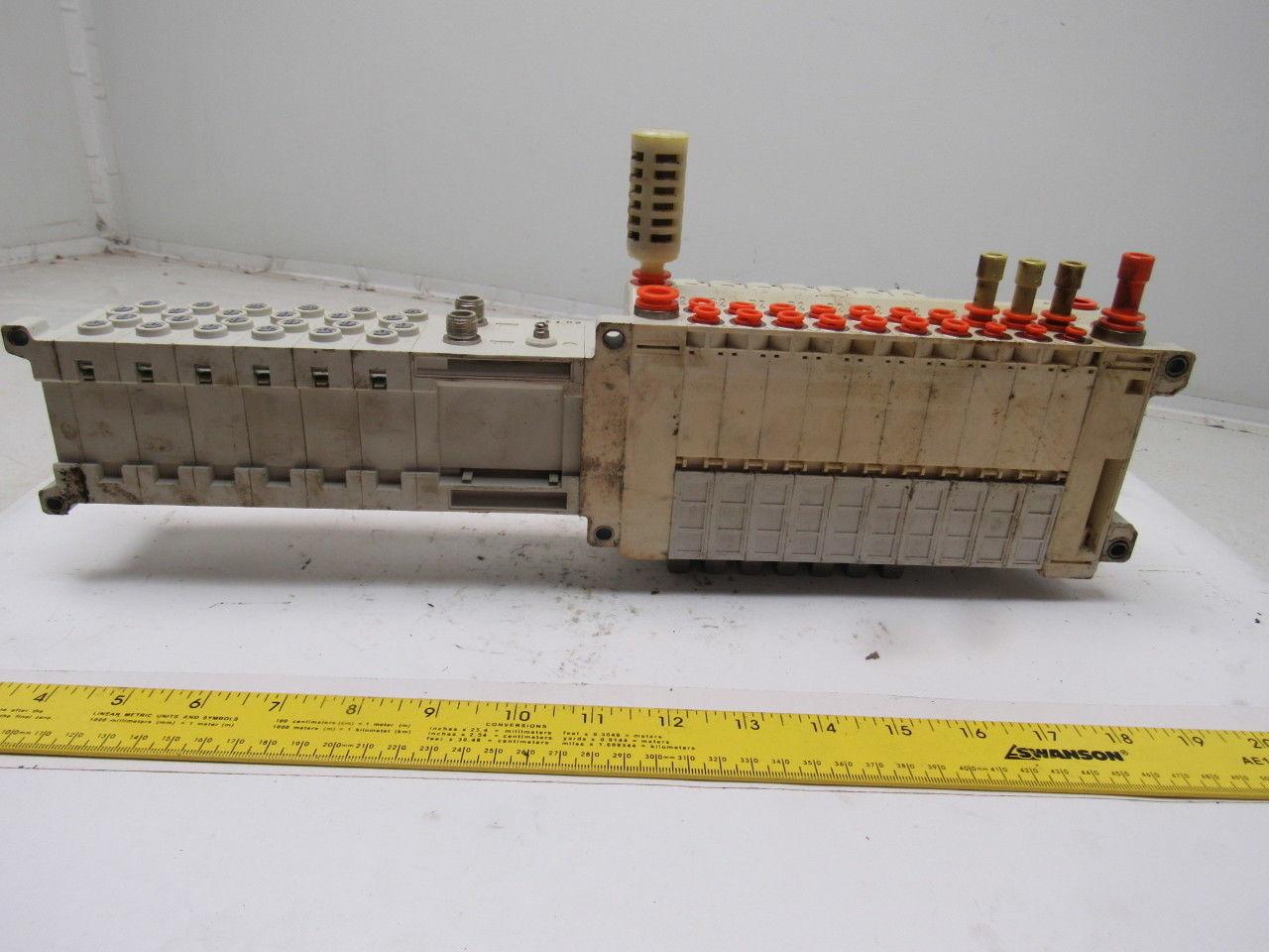 SMC VV5QC21-10N9SDQN23-X160O Pneumatic Valve Manifold Assembly W/EX250 Input