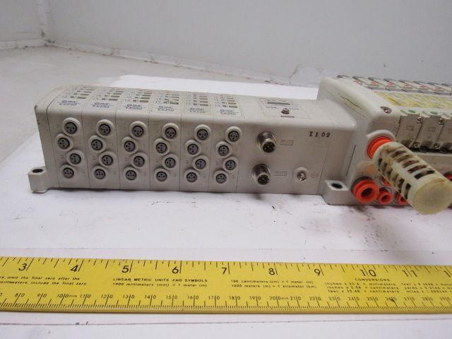 SMC VV5QC21-10N9SDQN23-X160O Pneumatic Valve Manifold Assembly W/EX250 Input