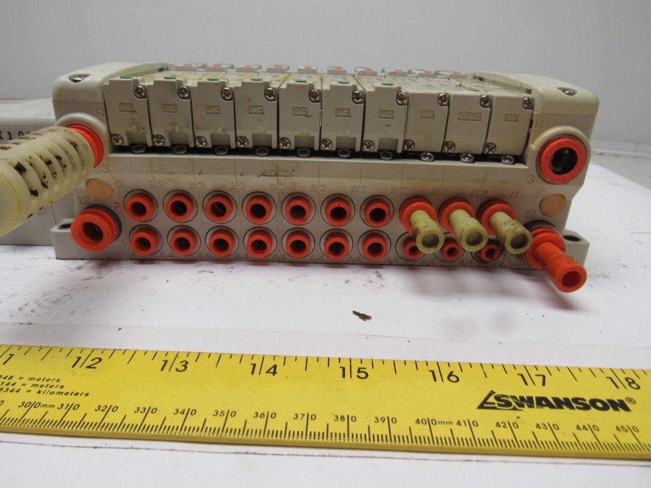 SMC VV5QC21-10N9SDQN23-X160O Pneumatic Valve Manifold Assembly W/EX250 Input