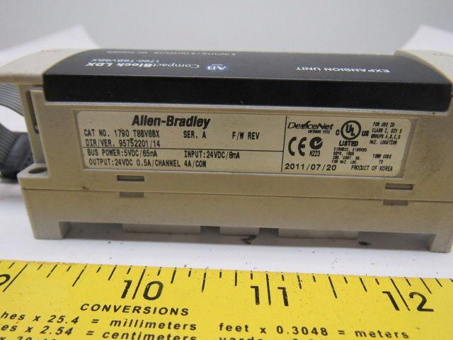 Allen Bradley 1790D T8BV8X Ser. A Compact Block Module Expansion Unit I/O