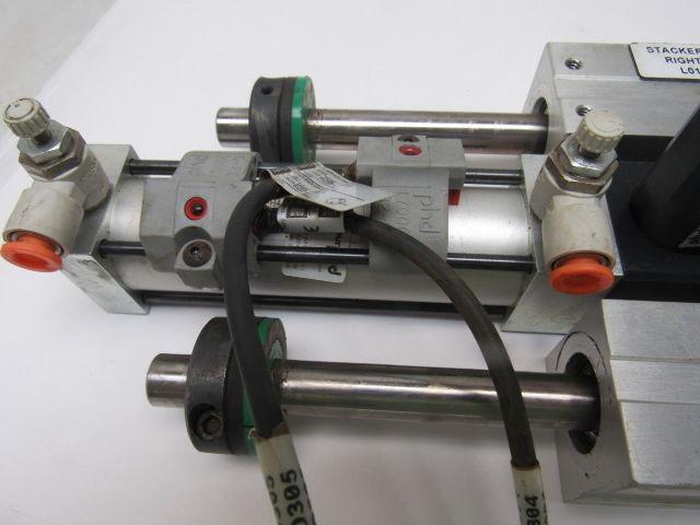 PHD SEC23x3-E-G24-H47-J1 SLD & CYL Pneumatic Dual Rod Slide Table W/Rod lok