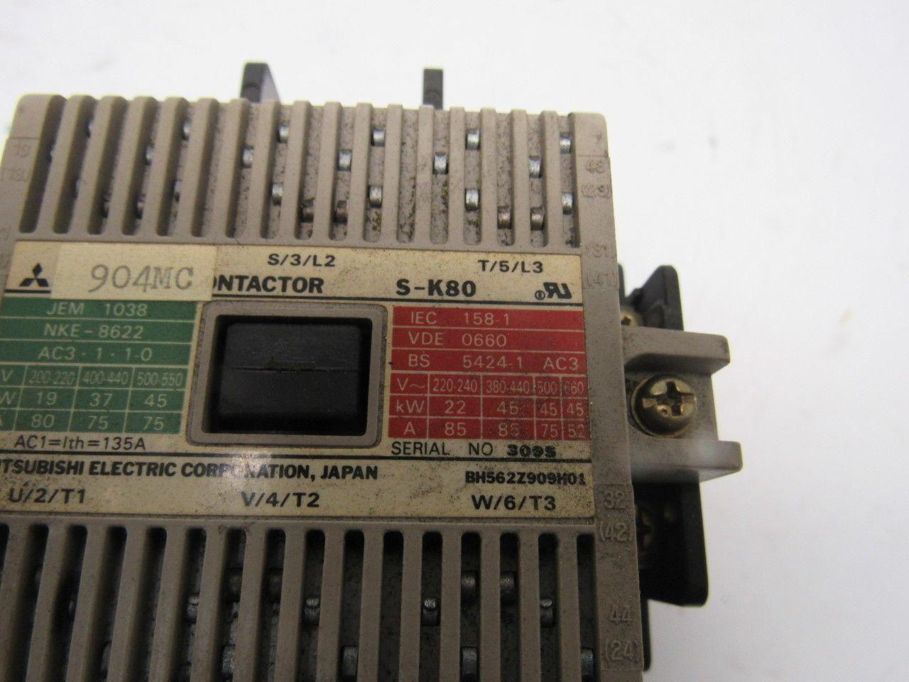 S-K80 Magnetic Contactor  100-127V 50/60Hx Coil