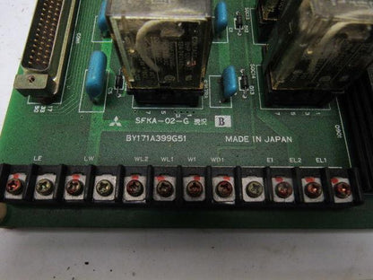 Mitsubishi Electric SFKA-02-06  BY171A399G51 Relay Circuit Board From a M55K EDM