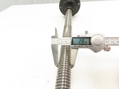 Mitsubishi X Axis Ball Screw Assembly 28mm Screw 5mm Pitch 24" Travel