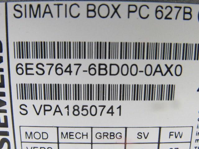 Siemens 6ES7647-6BD00-0AX0 Simatic Box PC Computer NIB