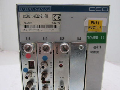 Indramat CCD01.1-KE12-01-FW Controller W/Cards CLC-D02.3M-FW, DAQ02.1M, DAQ02.1M