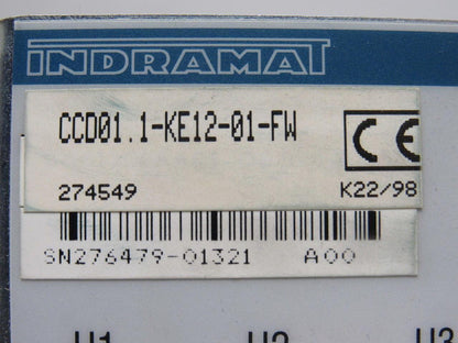 Indramat CCD01.1-KE12-01-FW Controller W/Cards CLC-D02.3M-FW, DAQ02.1M, DAQ02.1M