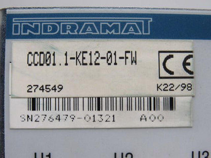 Indramat CCD01.1-KE12-01-FW Controller W/Cards CLC-D02.3M-FW, DAQ02.1M, DAQ02.1M