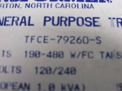 ACME TFCE-79260-S 1KVA General Propose Transformer Pri 190-480V Sec 120/240V