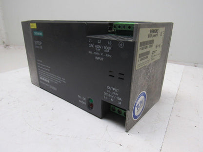 Siemens 6EP1434-1SH01 Sitop Power 10 Power Supply In 400-500V Out 24VDC 10A
