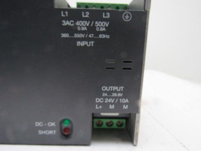 Siemens 6EP1434-1SH01 Sitop Power 10 Power Supply In 400-500V Out 24VDC 10A