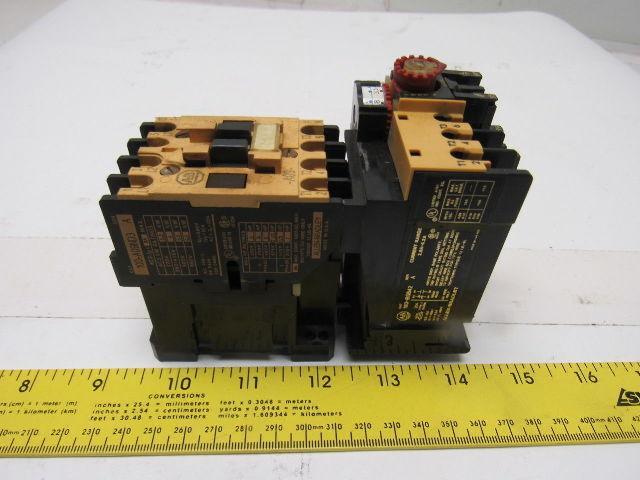 Allen Bradley 100-A09ND3 Relay W/120V Coil & 193-BSB42 2.8-4.2A Overload