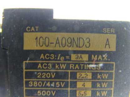 Allen Bradley 100-A09ND3 Relay W/120V Coil & 193-BSB42 2.8-4.2A Overload