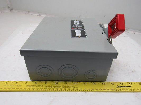 General Electric THN3361 Model 7 600V 30A  Non-Fusible Disconnect Safety Switch