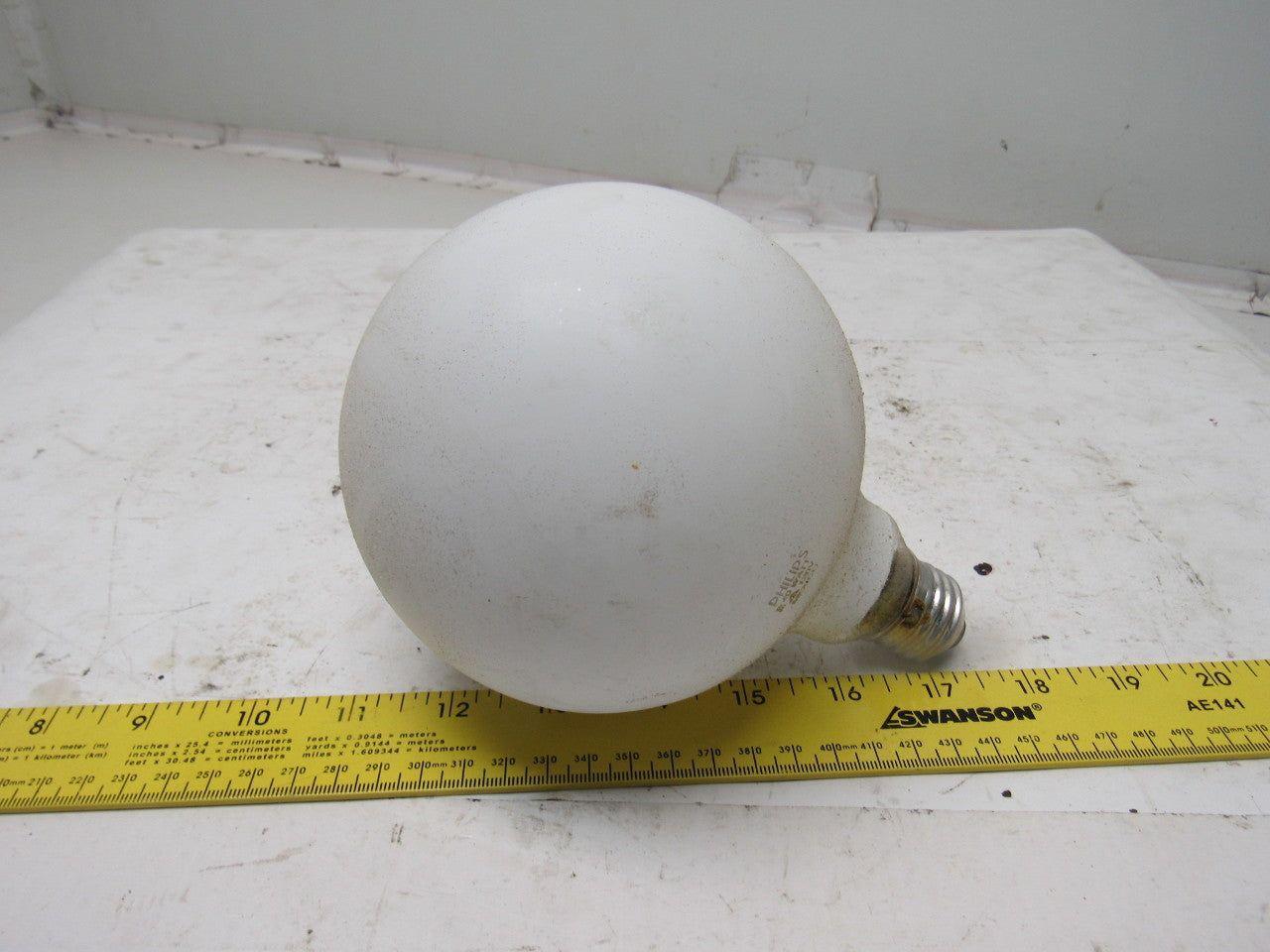 Philips G40 Light Bulb Med Base 120V 40W White Lot of 3