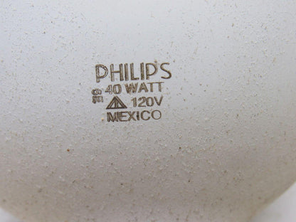 Philips G40 Light Bulb Med Base 120V 40W White Lot of 3
