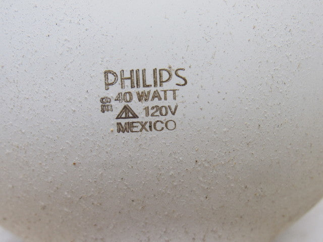 Philips G40 Light Bulb Med Base 120V 40W White Lot of 3