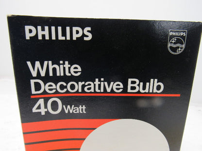 Philips G40 Light Bulb Med Base 120V 40W White Lot of 3