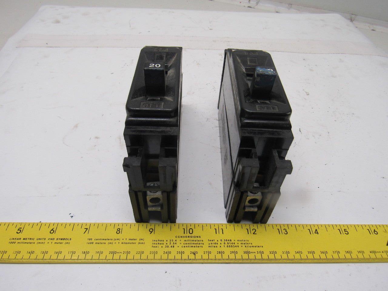 Federal Pacific FEP Type NEF 20A 1 Pole 277V Circuit Breaker Lot of 2