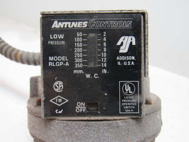 Antunes Controls RLGP-A Low Pressure 2" to 14" WC