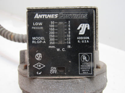 Antunes Controls RLGP-A Low Pressure 2" to 14" WC