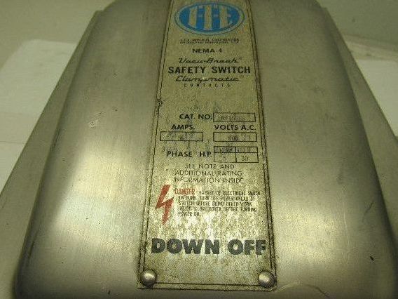 ITE NF352SS 600V 60A Stainless Steel Non Fused Stainless Steel Safety Switch