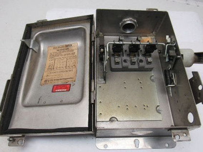 ITE NF352SS 600V 60A Stainless Steel Non Fused Stainless Steel Safety Switch