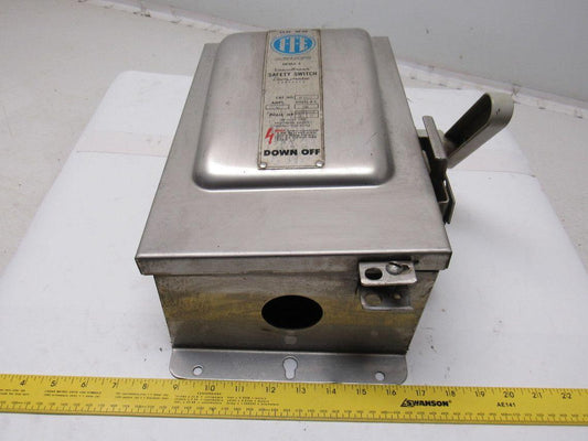ITE NF352SS 600V 60A Stainless Steel Non Fused Stainless Steel Safety Switch