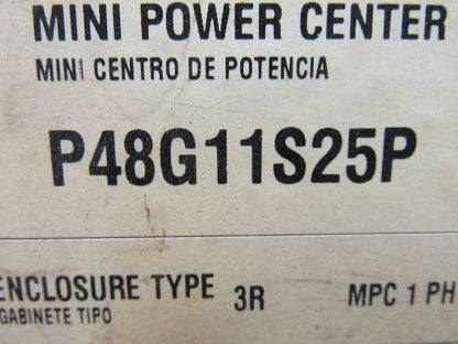 Cutler Hammer P48G11S25P Ser A Mini Power Center Transformer 25KVA 480v 120/240V