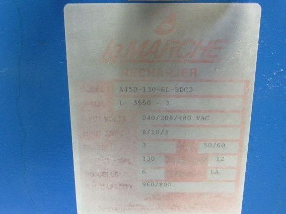 LaMarche 960/800 AH Forklift Battery Charger 12VDC 130A 208-220/440V 3Ph