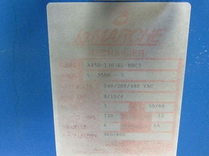 LaMarche 960/800 AH Forklift Battery Charger 12VDC 130A 208-220/440V 3Ph