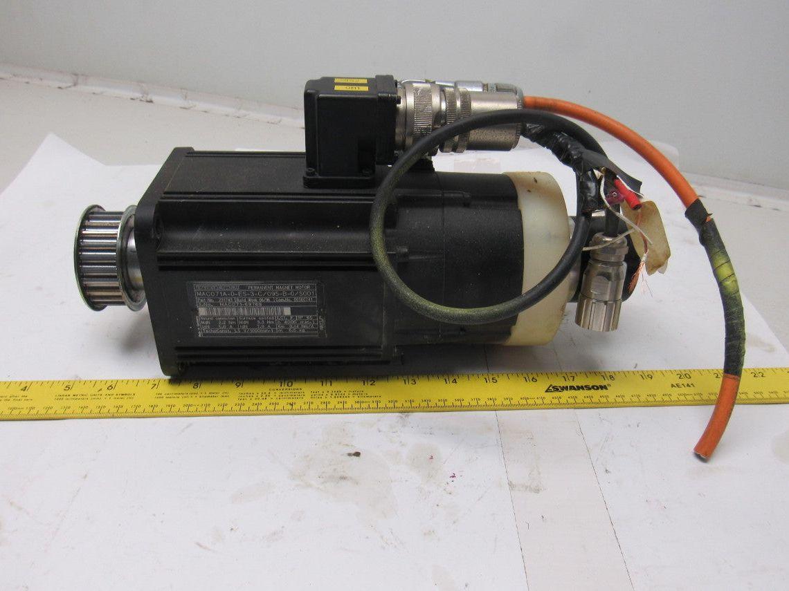 Indramat MAC071A-0-ES-3-C/095-B-0/S001 4000 RPM Servo Motor W/ Tachofeedback