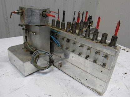 Weeke BP12 22 Position Main Drill Head Tool Holder Assembly From CNC Router