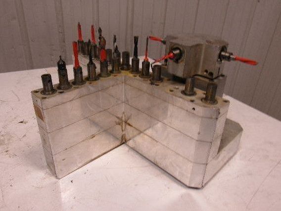 Weeke BP12 22 Position Main Drill Head Tool Holder Assembly From CNC Router
