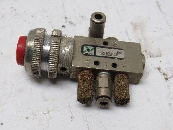 Pneumax 105.52.7.2/1 Pneumatic Push Button 22mm Momentary Contact Spring Return