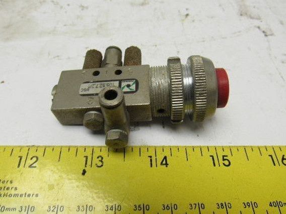 Pneumax 105.52.7.2/1 Pneumatic Push Button 22mm Momentary Contact Spring Return