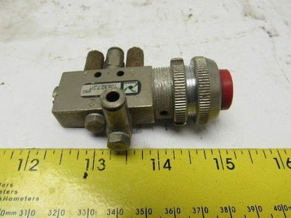 Pneumax 105.52.7.2/1 Pneumatic Push Button 22mm Momentary Contact Spring Return