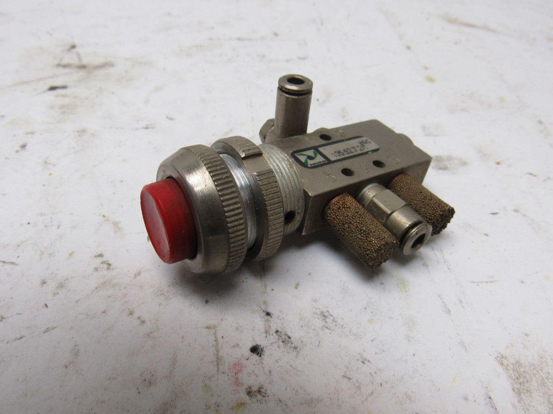 Pneumax 105.52.7.2/1 Pneumatic Push Button 22mm Momentary Contact Spring Return