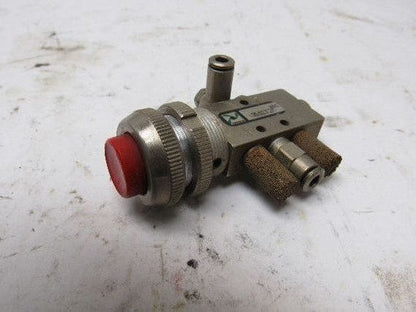Pneumax 105.52.7.2/1 Pneumatic Push Button 22mm Momentary Contact Spring Return