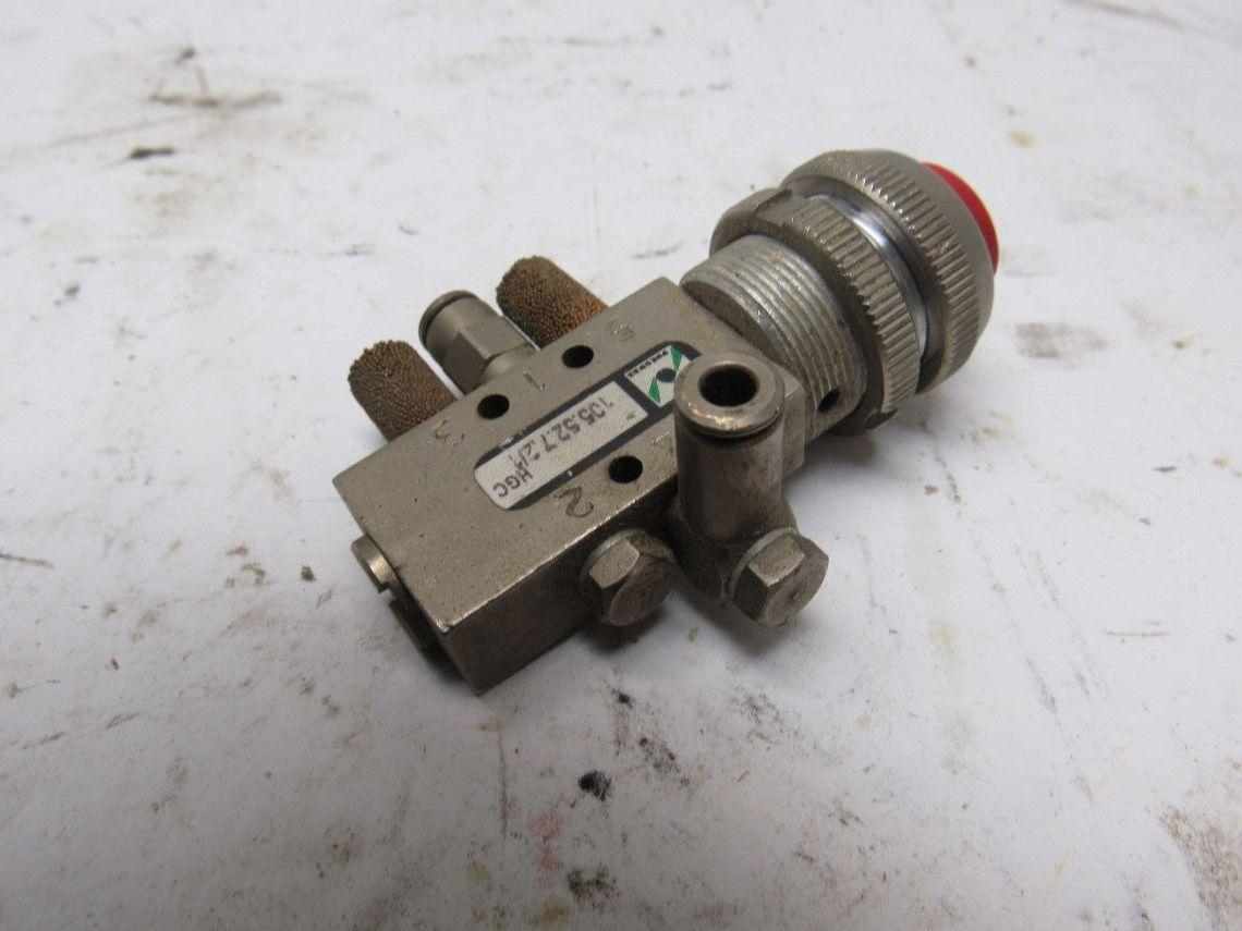 Pneumax 105.52.7.2/1 Pneumatic Push Button 22mm Momentary Contact Spring Return