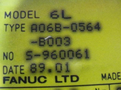 Servo A06B-0564-B003 6L 8.8Nm Stall Torque 78V 2000RPM AC Servo Motor