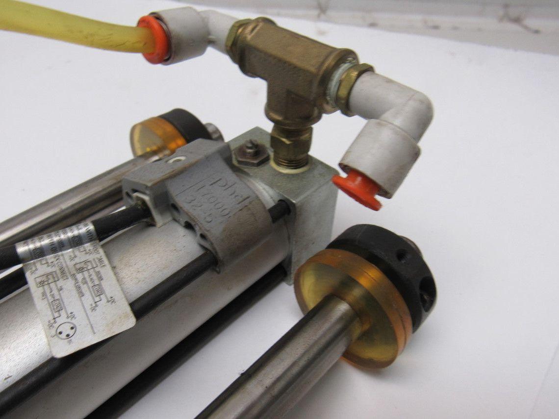 PHD SEC23x8-GI-J2-M-P-B-H4 Pneumatic Linear Slide 8" Stroke 23mm Bore