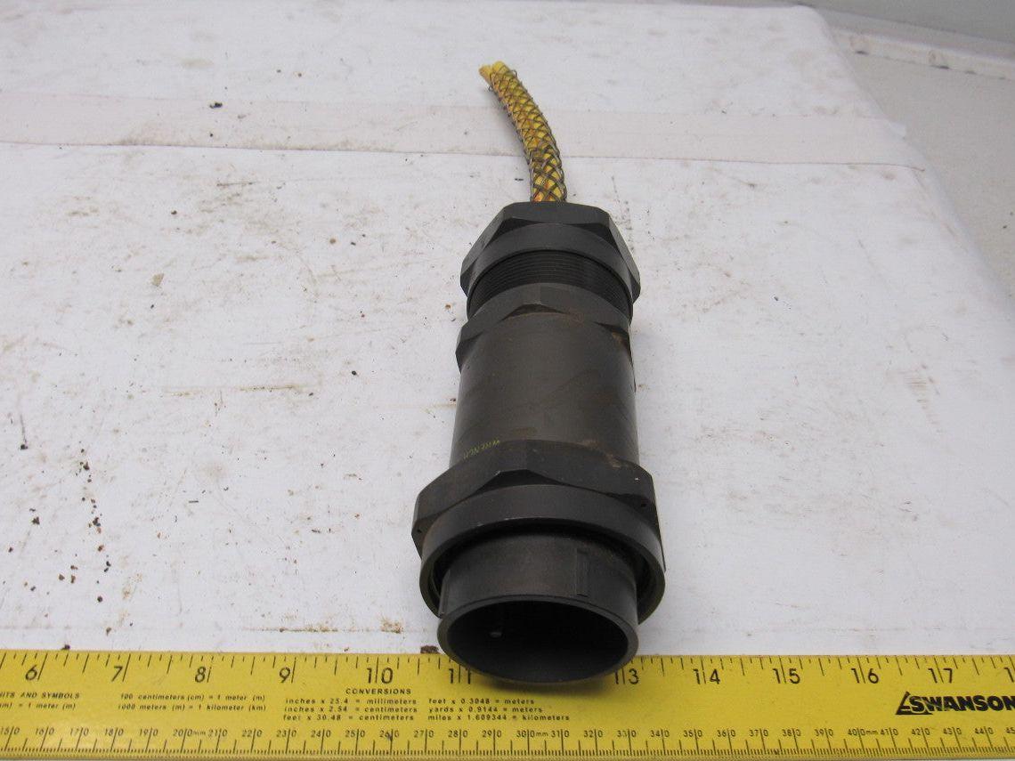 Round 2.1425" (54.50mm) Solder 16 Pin Male Cord Body Connector Amphenol Style