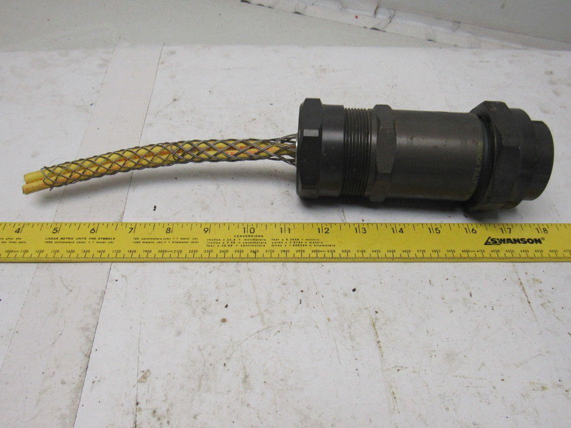 Round 2.1425" (54.50mm) Solder 16 Pin Male Cord Body Connector Amphenol Style