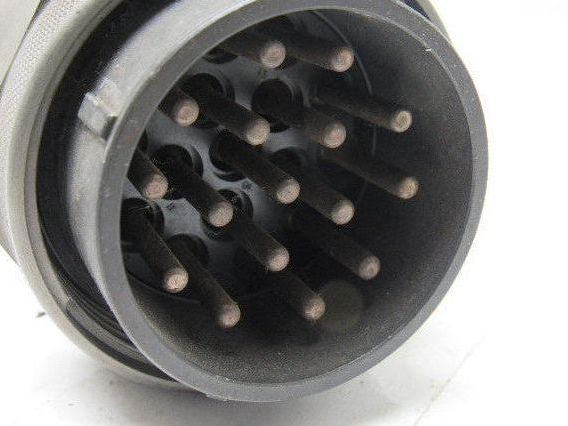 Round 2.1425" (54.50mm) Solder 16 Pin Male Cord Body Connector Amphenol Style