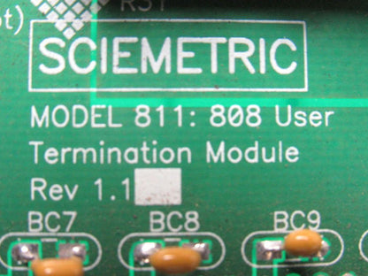 Sciemetric Model 811 Rev 1.1 808 User Termination Module