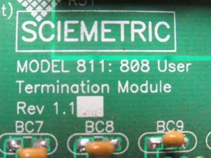 Sciemetric Model 811 Rev 1.1 808 User Termination Module